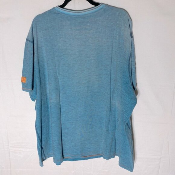 Projek Raw Tropical Heat Wave Blue Graphic Tee Crew Neck T Shirt 4XL - Picture 13 of 14